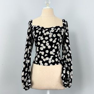 Reformation Reign Top Daisy Chain Floral Print